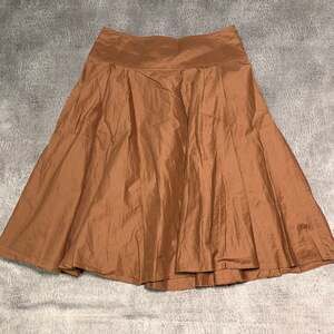 Brown Ralph Lauren Gathered Midi Skirt